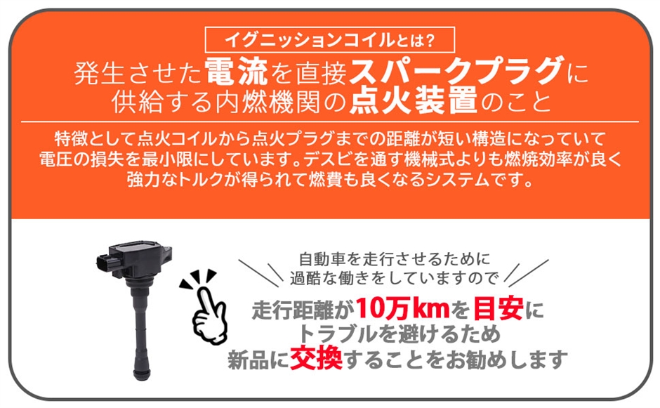 互換品】日産 用 イグニッションコイル 4本 セット 1台分 セレナ C26