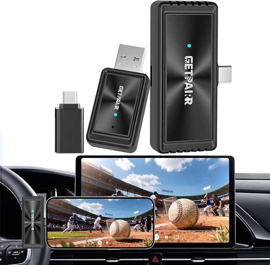 Mirror Cast ���C�����X �~���[�����O �A�_�v�^�[ �L�� CarPlay ���C�����X�� ���M�� ��M�� 2�A�_�v�^�[ �Z�b�g