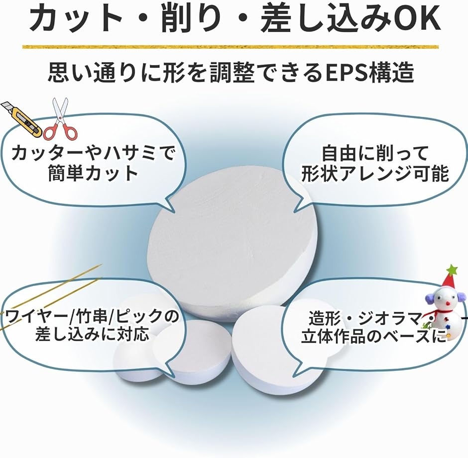 発泡ボール 球体 大容量セット 発泡スチロール...の詳細画像3