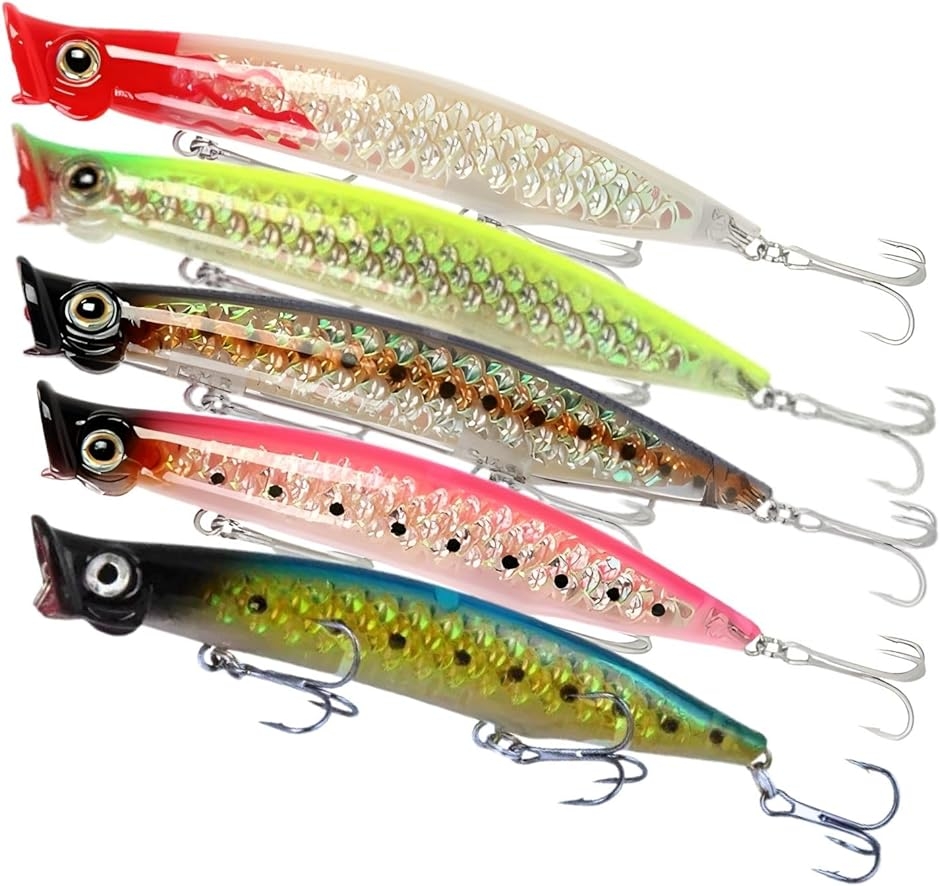 ルアーセット ポッパー トップウォーター ペンシル 海釣り 11cm 13g