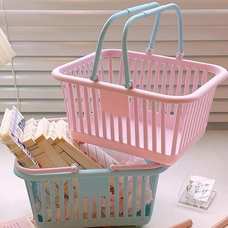 子供 おもちゃ 収納 ミニ 買い物かご バスケット 持ち手 ショッピング