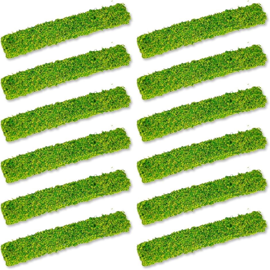 ジオラマ 植栽 ミニチュア 小物 植物 風景 草 花 木 箱庭 12本 セット (イエローxグリーン)