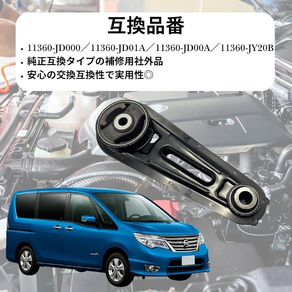 互換品】 日産 セレナ C26 エンジンマウント ミッションマウント 助手