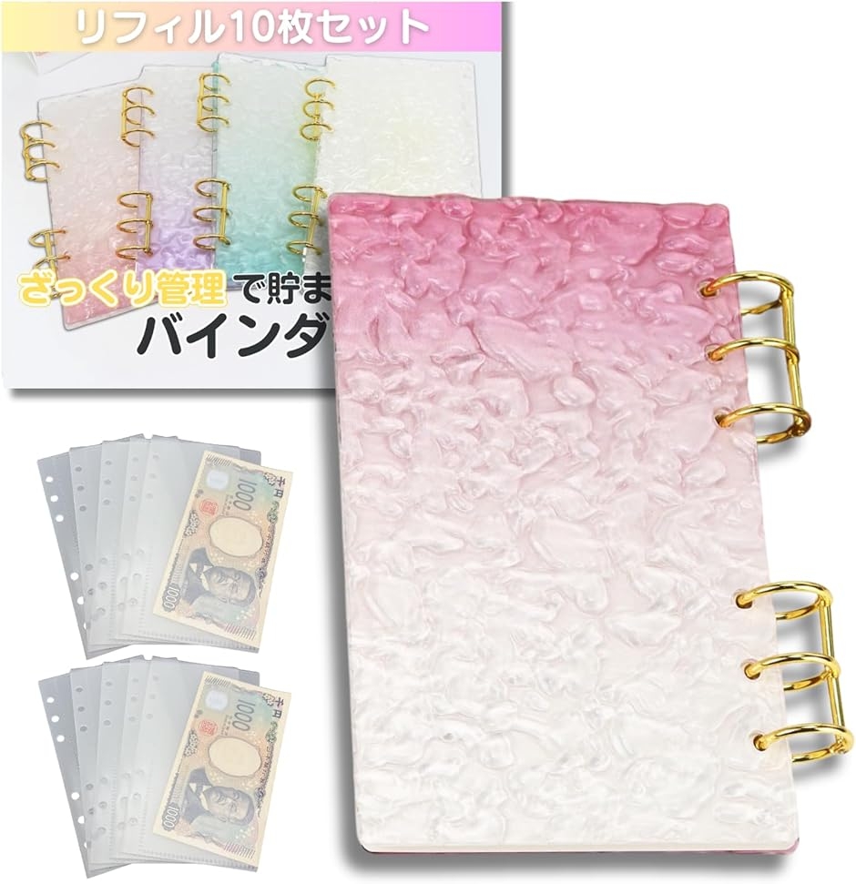 �o�C���_�[���� �؍� �A�N�����o�C���_�[ A6 �����Ǘ� �t�@�C�� �����t�@�C�� �ƌv�Ǘ� �������� �������� 6�� (�s���N�C10��)