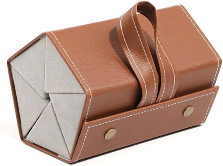 メガネケース 折りたたみ式 サングラス メガネ置き 壁掛け 複数 5本収納 持ち運び 収納ケース (ブラウン)