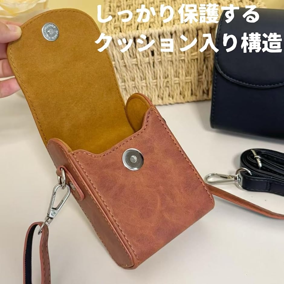 カメラケース デジカメ 革 ショルダー PUレザー素材 カメラバッグ 汎用