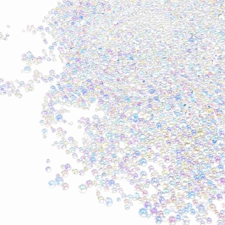 穴なしビーズ DIY 200g 1-3mm ガラス 装飾充填物 ネイルパーツ (タイプA,  200g)