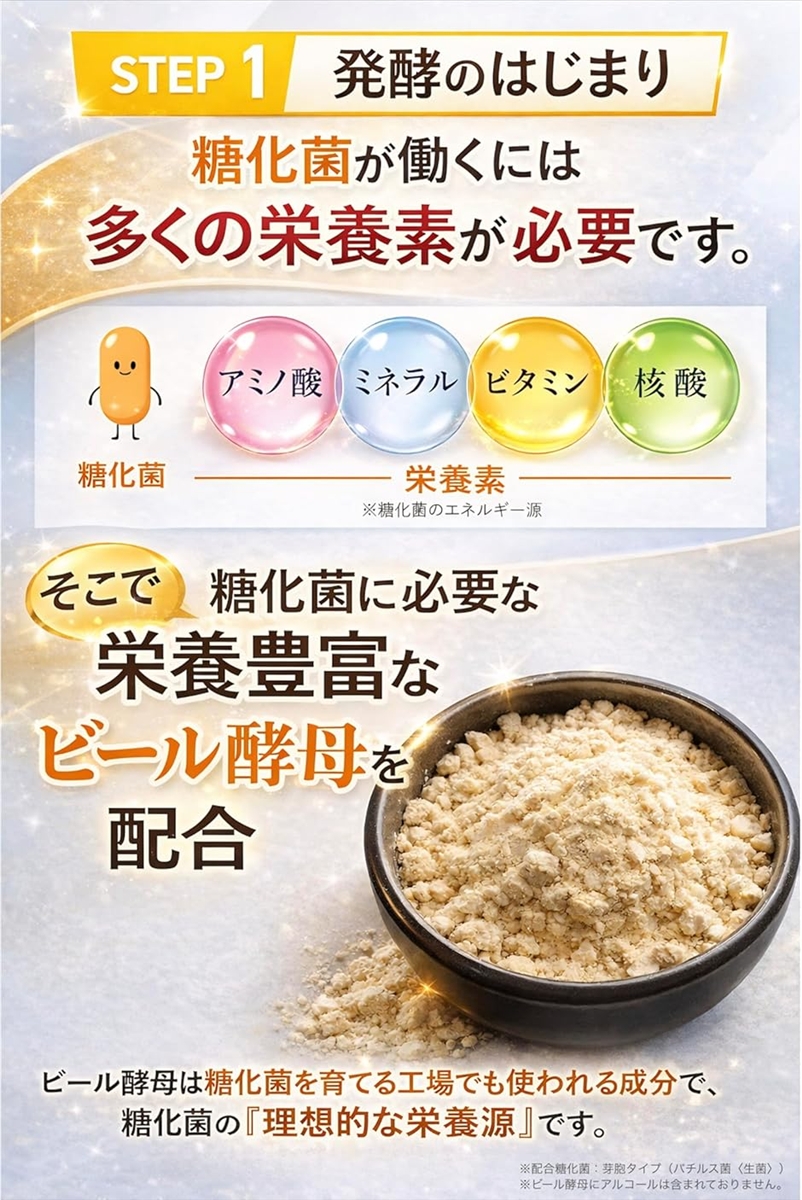 生きた菌4種 乳酸菌 酪酸菌 ビフィズス菌 糖化菌 3STEP BIO 3ステップ
