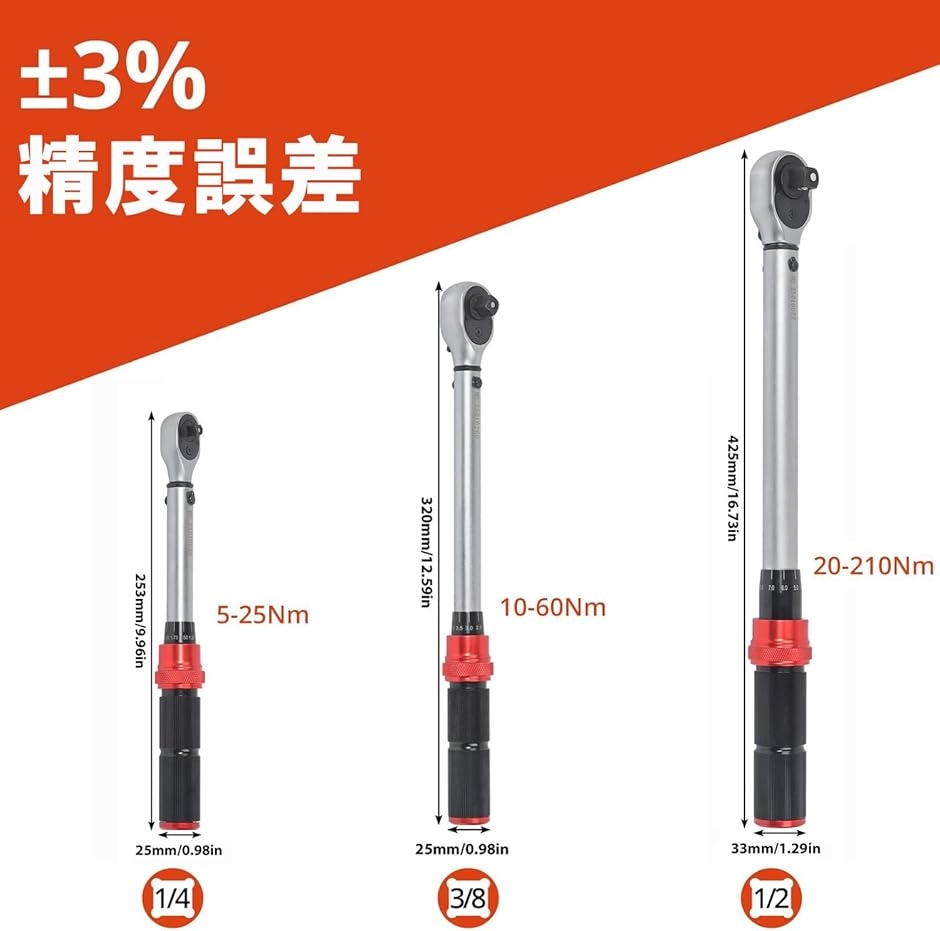 35点組 プロ仕様 トルクレンチセット 高精度両方向±3%・72 薄型プラグ