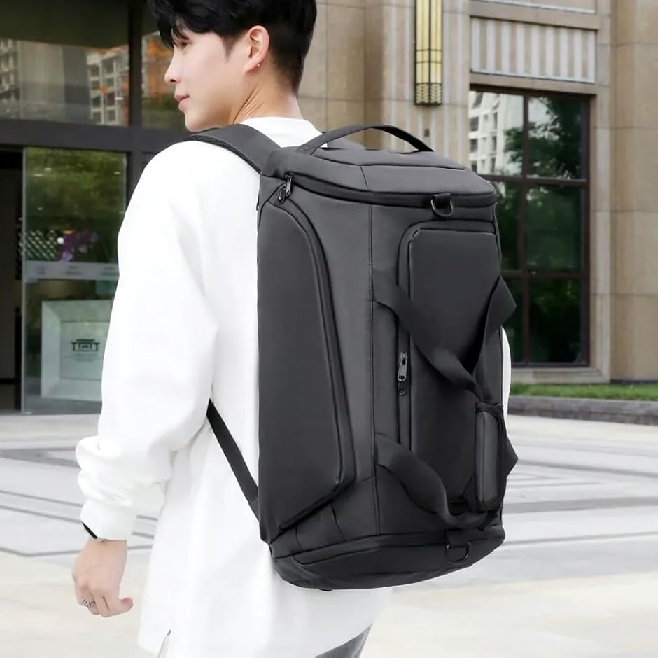 背負える ボストンバッグ メンズ 4WAY リュック シューズ収納 大容量