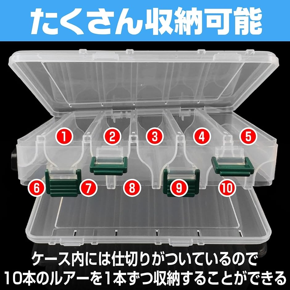 つりルアーケース タックルボックス 釣り具 収納ケース フィッシング