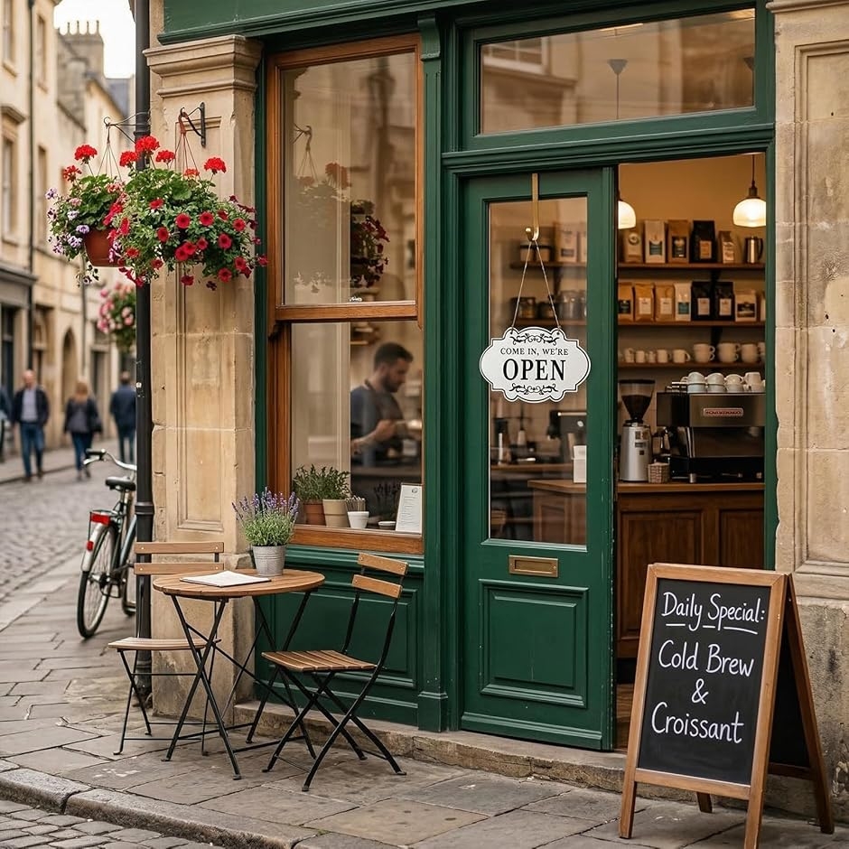 オープンクローズ看板 木製 吊り下げ おしゃれ...の詳細画像2