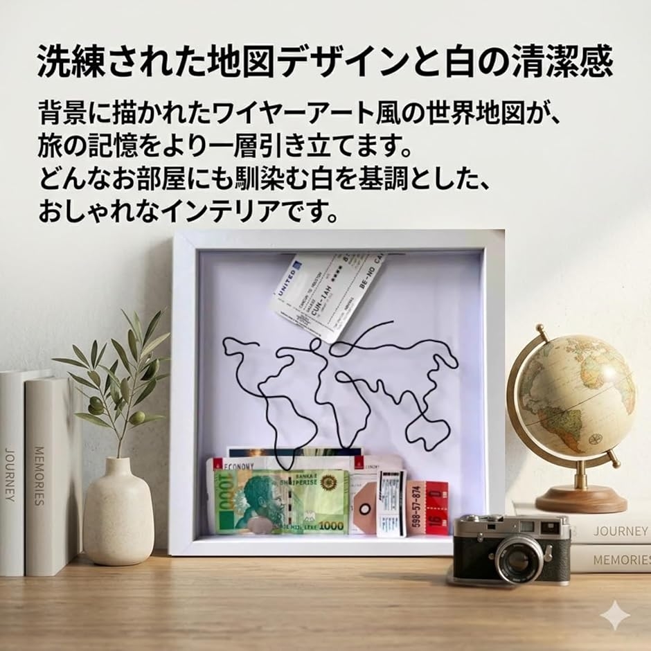 チケットボックス シャドウボックス 立体額 額縁 収納 思い出 フレーム