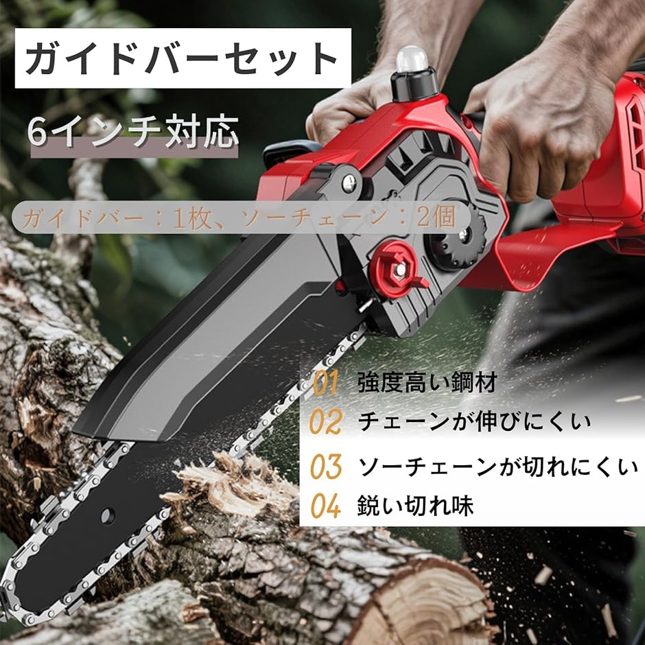 チェーンソー 替え刃 6インチ ガイドバー 3...の詳細画像1