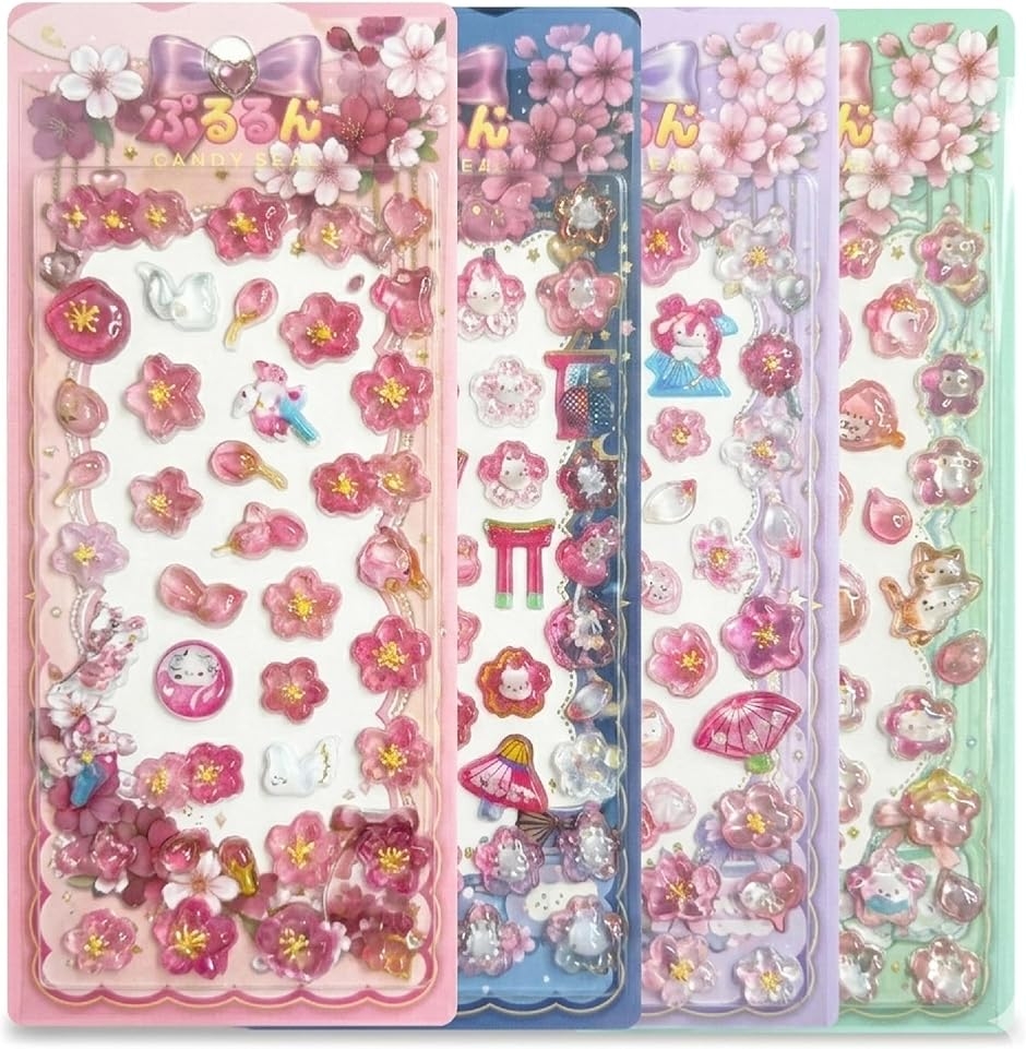 風水花豚　Sunmail ストラップ シール　まとめ売り 推しライフ ぷるるんキャンディーシール ぷっくりシリーズ クリア樹脂