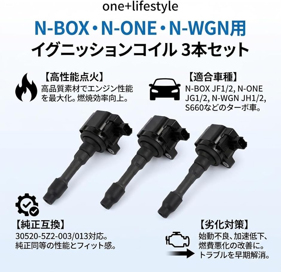 互換品】 純正互換 イグニッションコイル 3本セット ホンダ N-BOX N