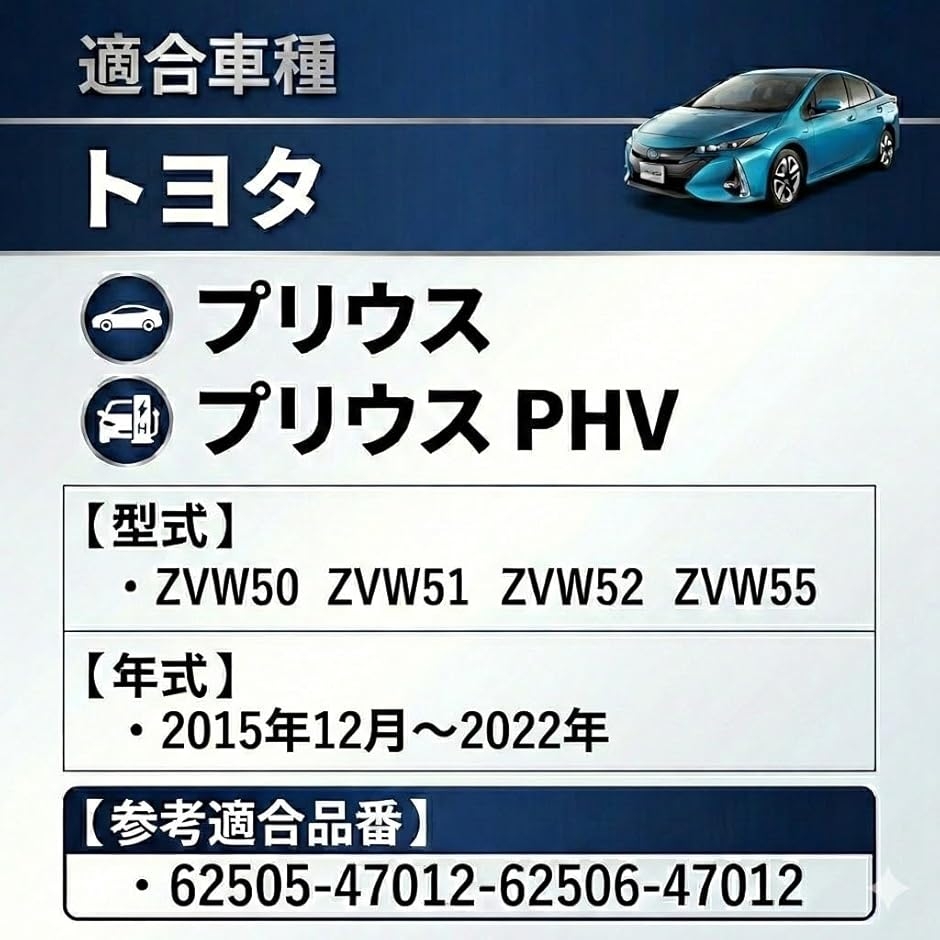 互換品】 トヨタ プリウス ZVW50 ZVW52 ZVW55 クォーターピラーカバー