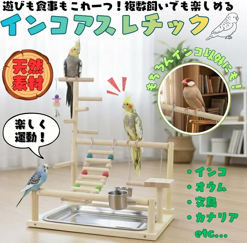 オカメインコ バードアスレチック おもちゃ セキセイインコ 鳥