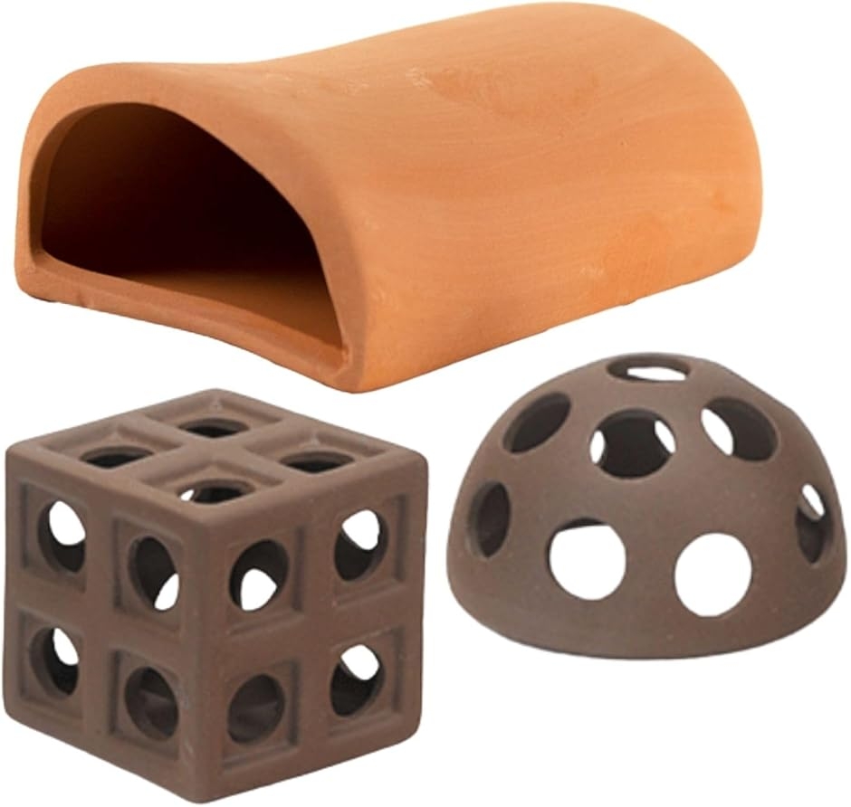 エビ 隠れ家 水槽 オブジェ シェルター アクアリウム 金魚 素焼き