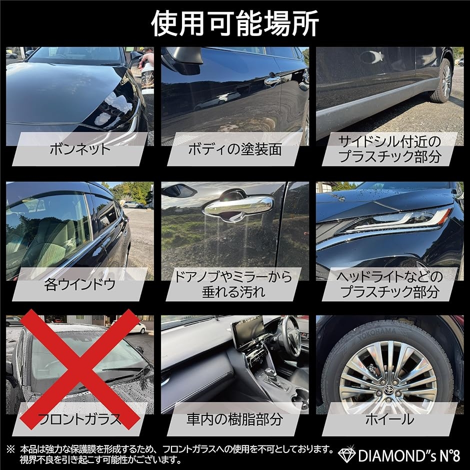 サンキ DIAMONDS No.8 カーシャンプー 水なし洗車 無水洗車
