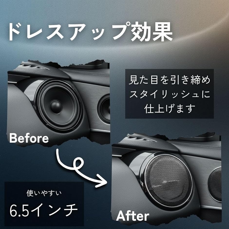 スピーカー グリルカバー 6.5インチ 16cm 17cm 対応 メッシュ ブラック