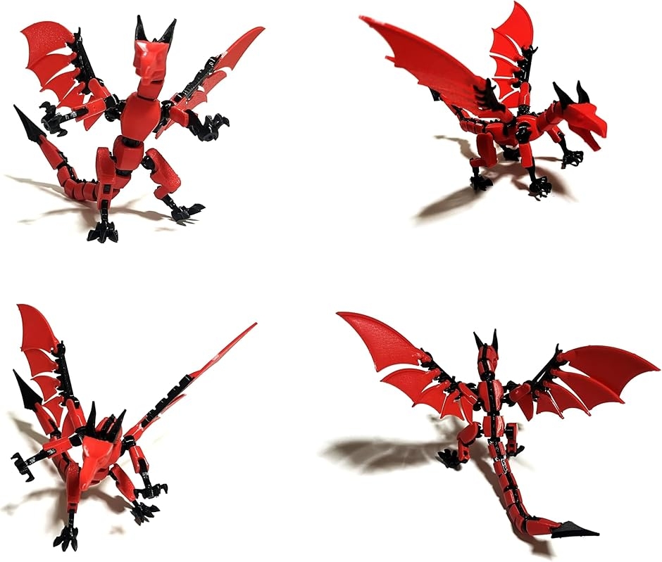アクションフィギュア ドラゴン 関節可動 ロボ 3d 装飾品 組み立て玩具