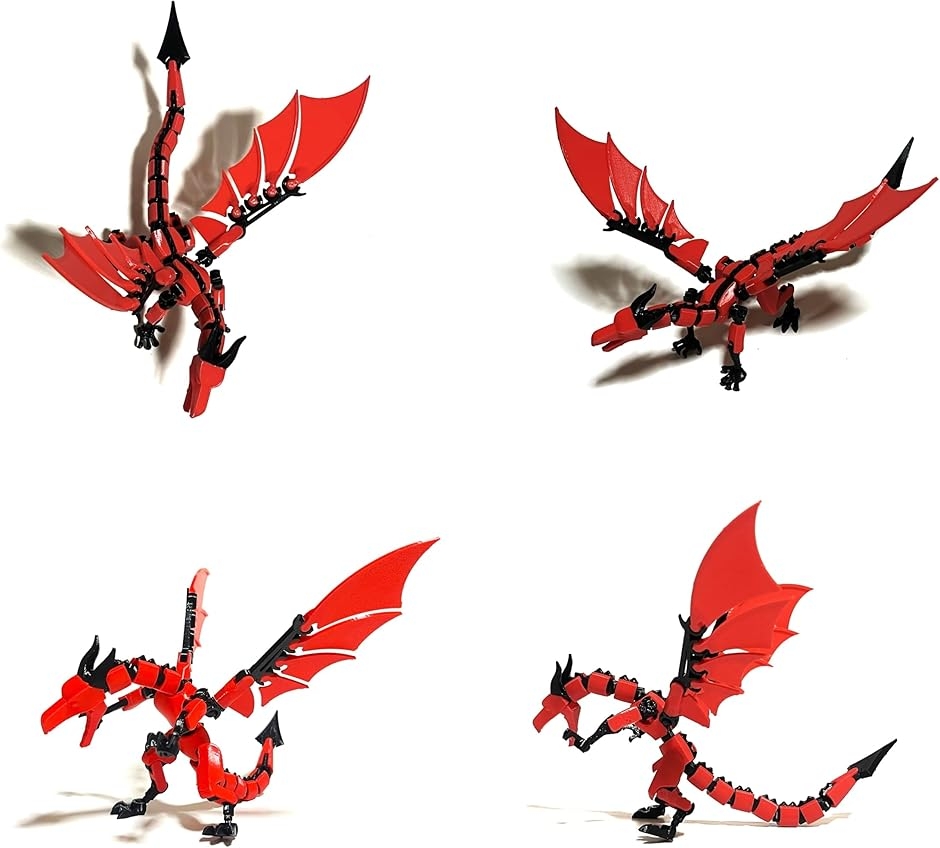 アクションフィギュア ドラゴン 関節可動 ロボ 3d 装飾品 組み立て玩具