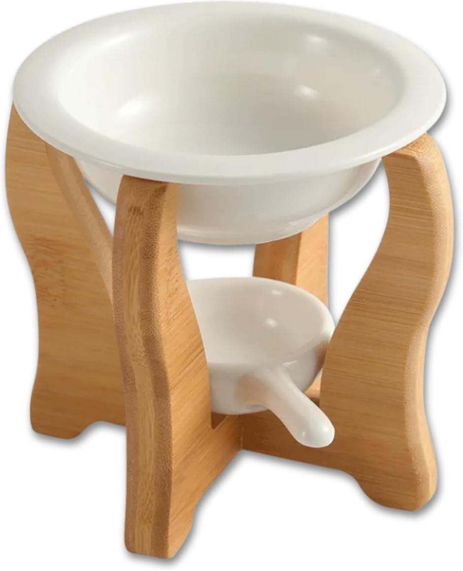 アロマバーナー アロマポット 竹製 スタンド 陶器 白磁 キャンドル