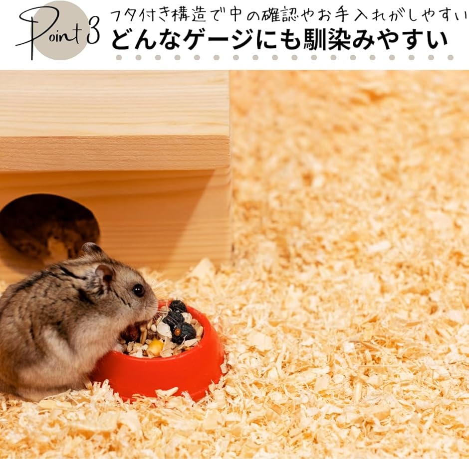 ハムスター ハウス 家 三室 底板なし 遊び場...の詳細画像4