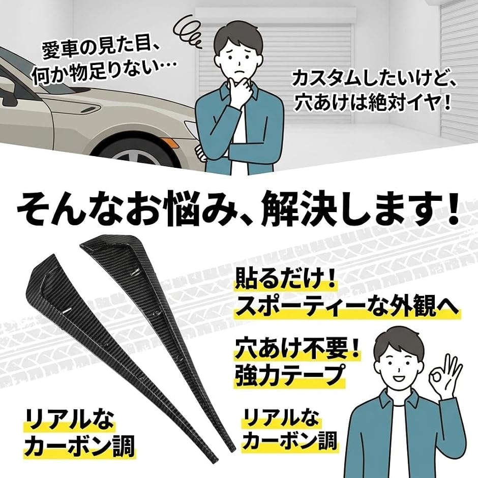 ダミーダクト 左右セット フェンダーダクト ガーニッシュ 汎用 穴あけ