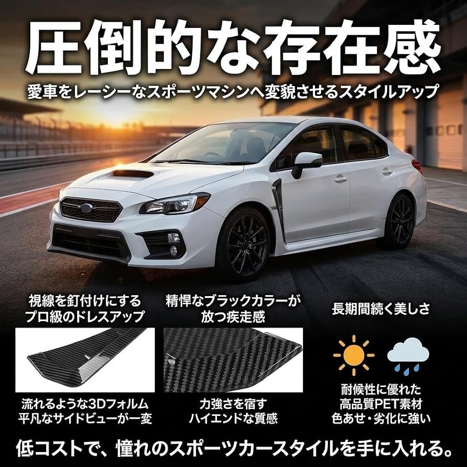 ダミーダクト 左右セット フェンダーダクト ガーニッシュ 汎用 穴あけ