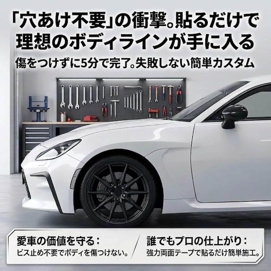 ダミーダクト 左右セット フェンダーダクト ガーニッシュ 汎用 穴あけ