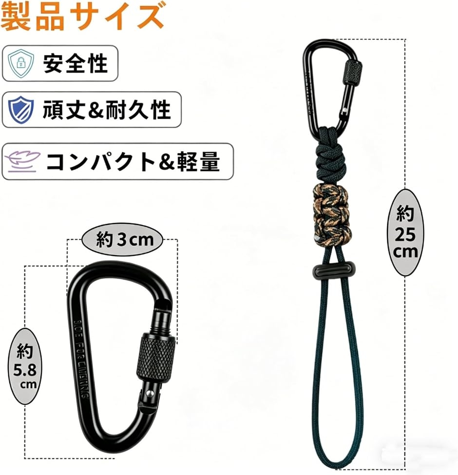 ペットボトルホルダー カラビナ ストラップ ベ...の詳細画像1