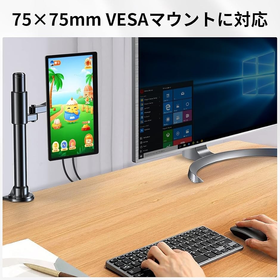 タッチスクリーン IPS 1540x720 横長ミニモニター USB-C HDMI