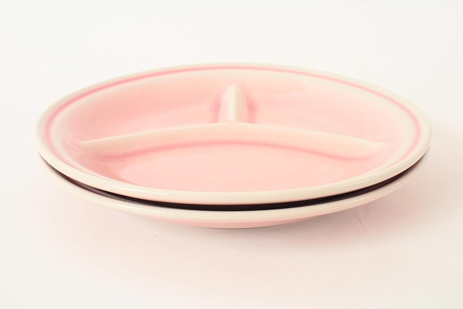 美濃焼 ランチプレート 仕切りプレート 2枚セット 貫入模様 24cm 日本
