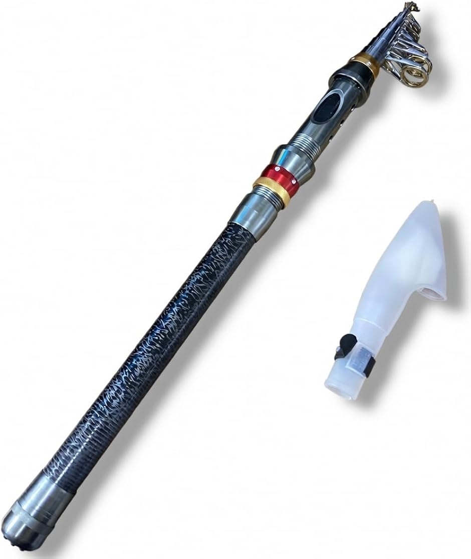 投げ釣りロッド 270cm コンパクト パックロッド 仕舞44cm 7本継 グラス製 折れにくい 強力 堤防 (ブラック,  270cm)