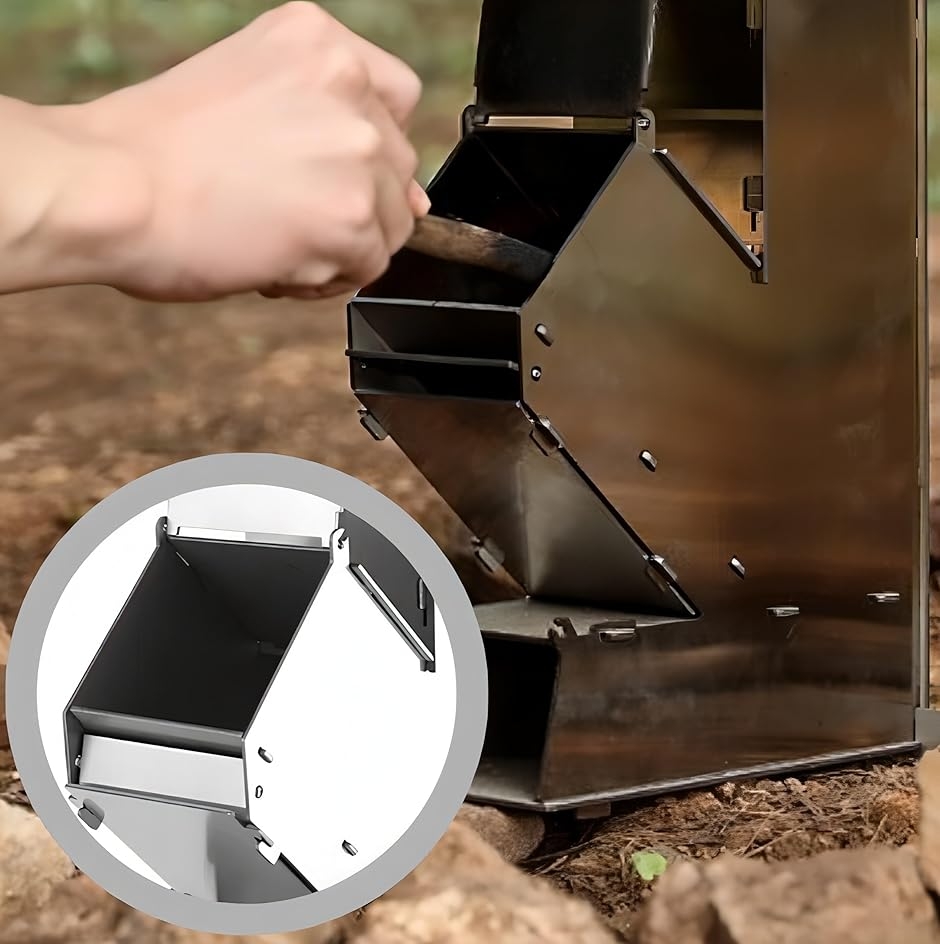 コンパクト ロケットストーブ ミニ薪ストーブ キャンプ 焚火台