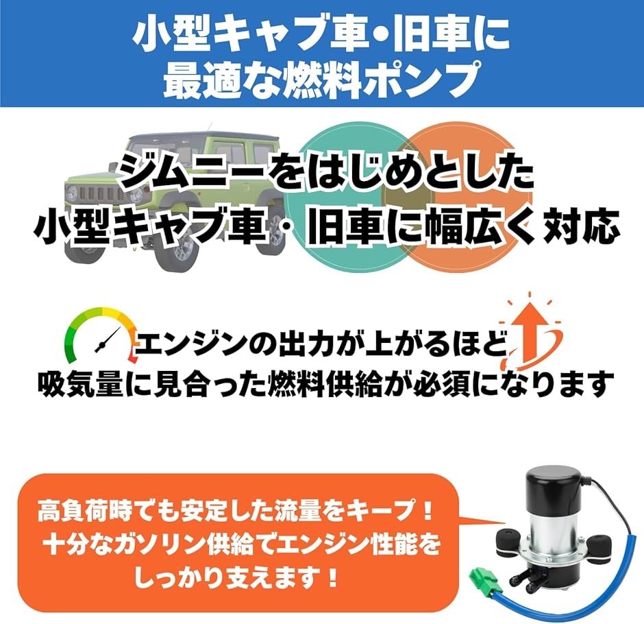 互換品】 フューエルポンプ 燃料 電磁ポンプ ジムニー キャブレター