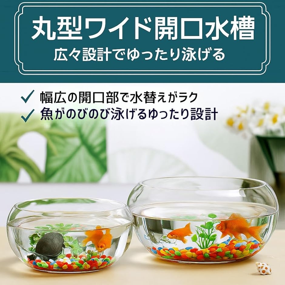 金魚鉢 ガラス 水槽 ボウル 透明 アクアリウム メダカ鉢 テラリウム