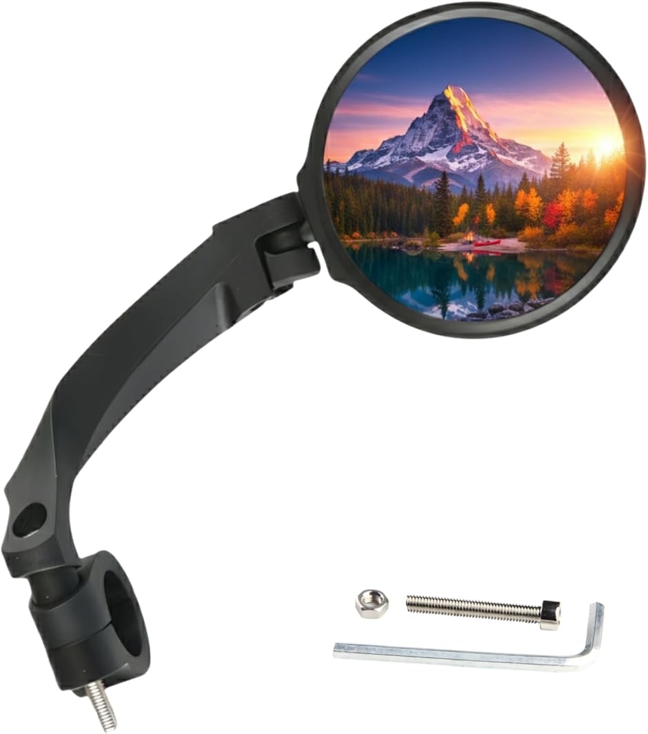 ���]�� �~���[ �ʖʋ� 9cm �L�p �ی^ �o�b�N�~���[ ����ɂ��� 360�x���� �h�U �A�N���� ���� (�u���b�N,  �E�p)