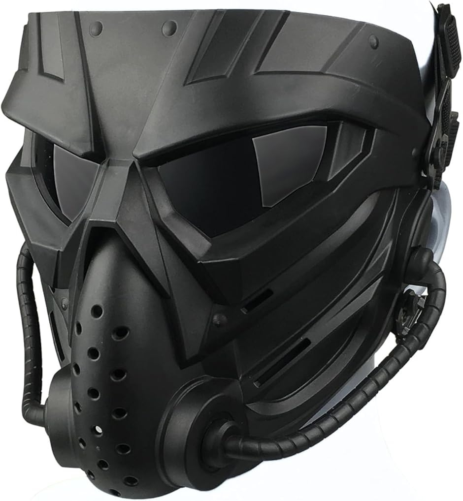 サバゲー ゴーグル マスク フェイスガード フルフェイス (ブラック