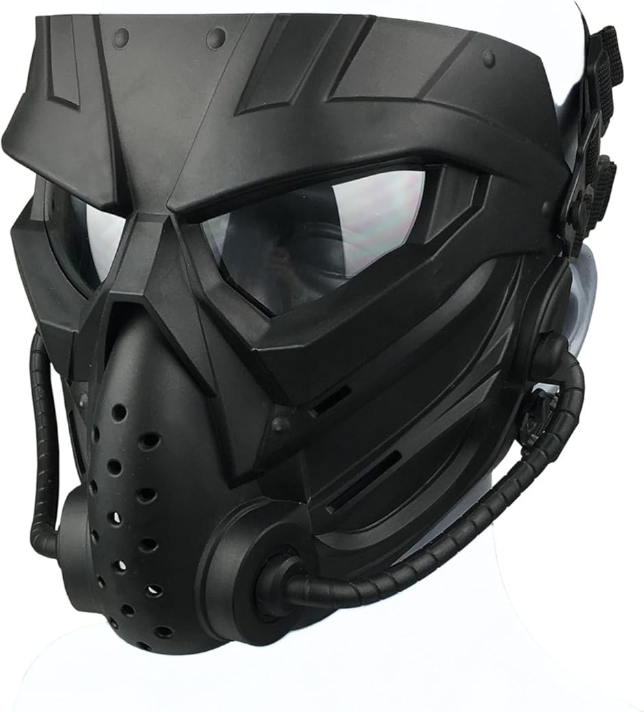 サバゲー ゴーグル マスク フェイスガード フルフェイス (ブラック