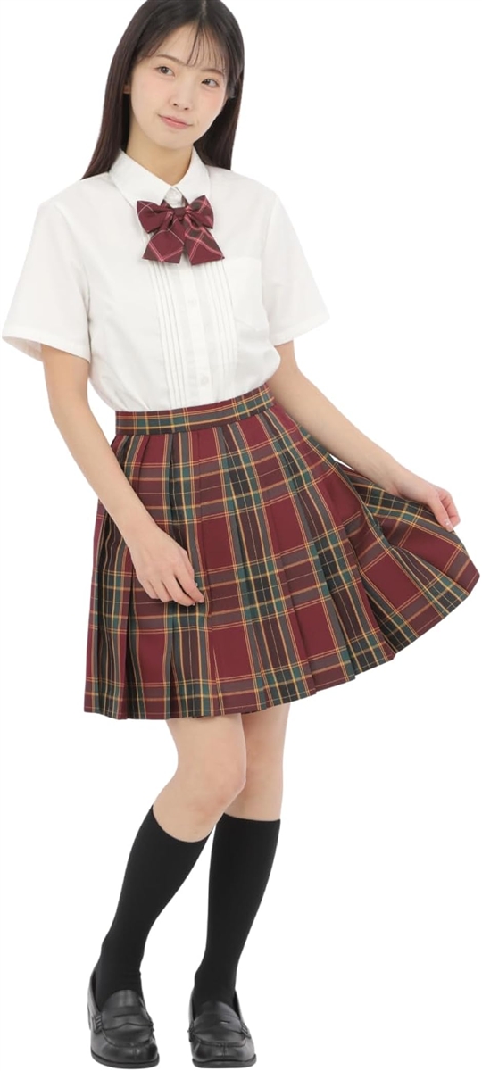 プリーツスカート チェック柄 ミニ スクールスカート 制服 学生服 女子