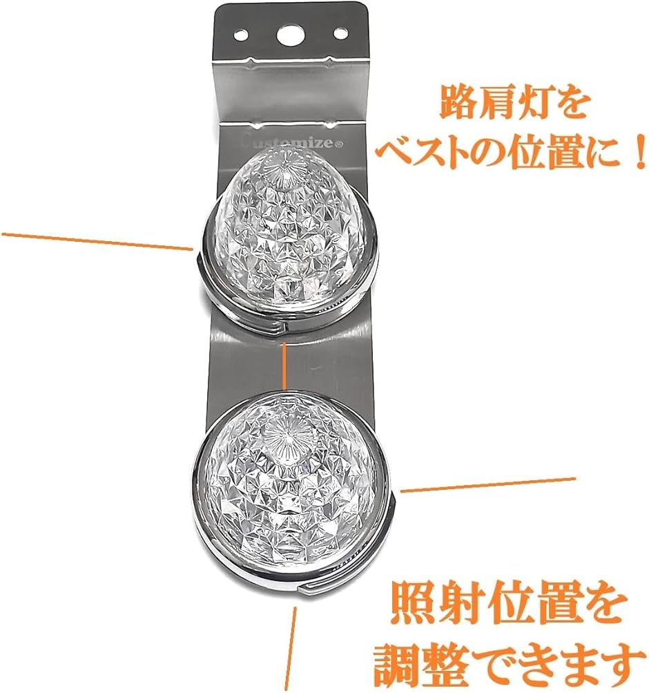 マーカーランプ ステー マーカーステー Z型 2連 45°角取付可能