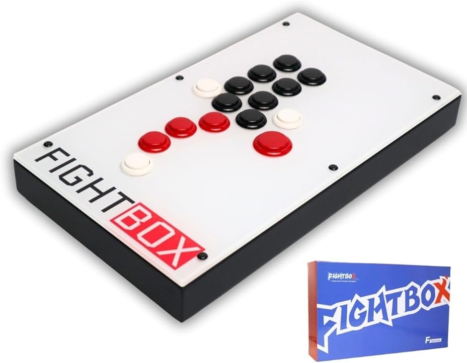 �t�@�C�g�{�b�N�X F10-PC-V2 PS3 Switch �X�C�b�` �Ή� �S�{�^�� ���o�[���X �A�[�P�[�h �t�@�C�e�B���O (�z���C�g)