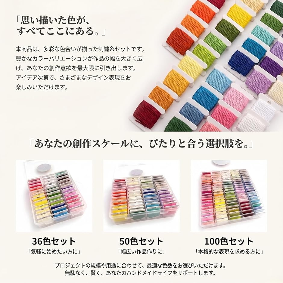 刺繍糸 セット ケース付き 8m (50色) : スピード発送 ホリック - 通販