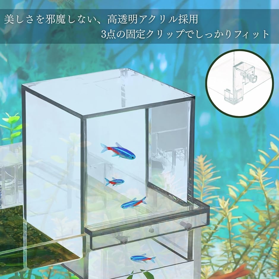 フィッシュタワー 魚タワー 負圧水槽 空中 アクアリウム 透明 アクリル