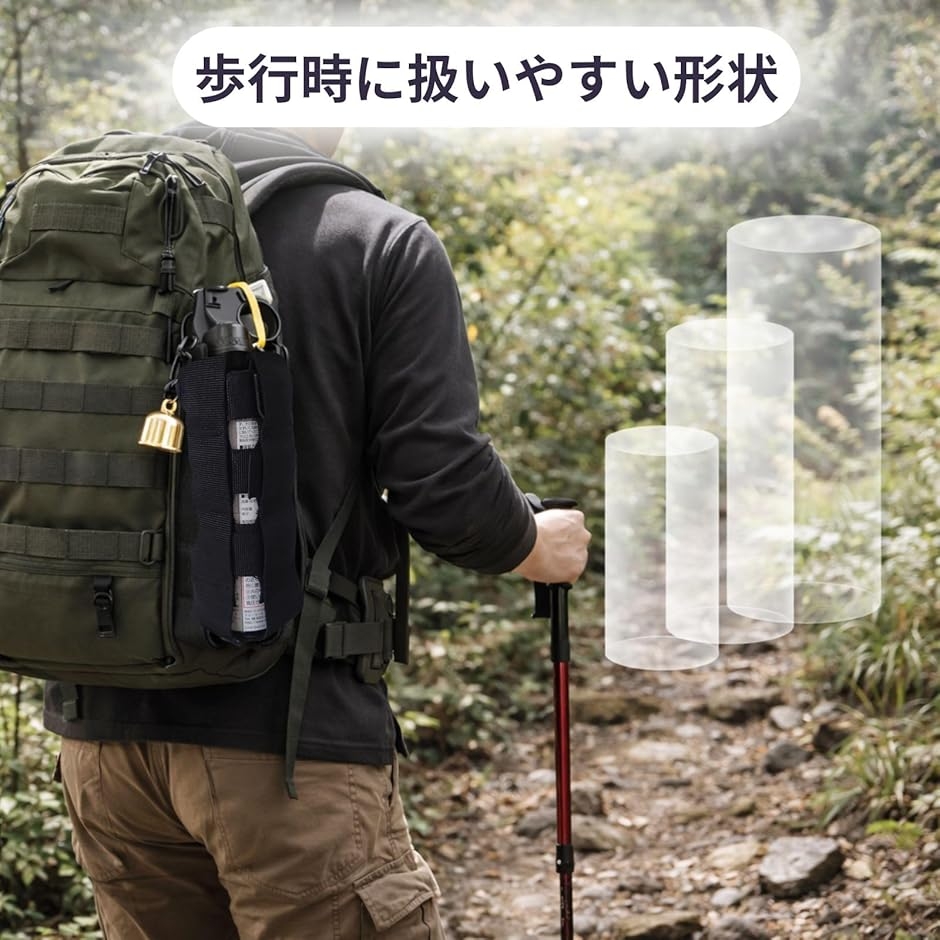 熊 スプレー ホルダー ケース 撃退 登山 対策 アウトドア 装備 ベルト