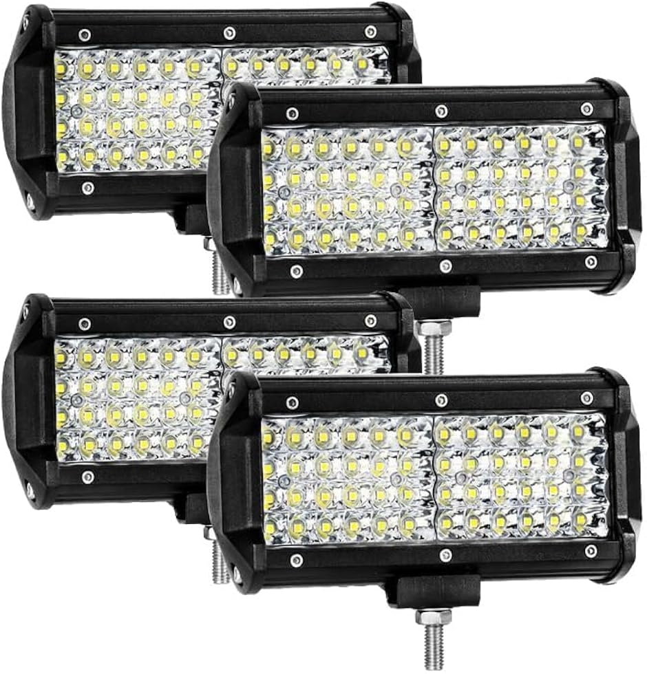 LED ���[�N���C�g ��Ɠ� �O�Ɠ� �ԕ��� �ב�Ɩ� 144W 4�Z�b�g �h�� ���O LED�`�b�v96�� 12V�t�H�O�����v ������