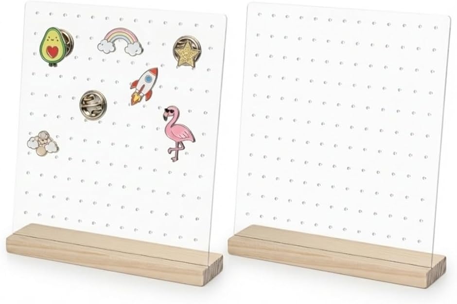 �s���o�b�W ���� �X�^���h �ʃo�b�W �f�B�X�v���C ���[ �{�[�h 2�Z�b�g (�N���A,  20cmx5cmx23cm)